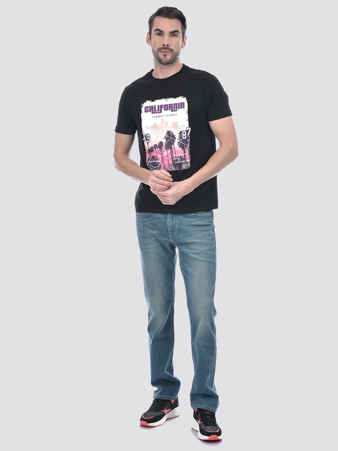 Numero Uno Men Graphic Print Black T-Shirt